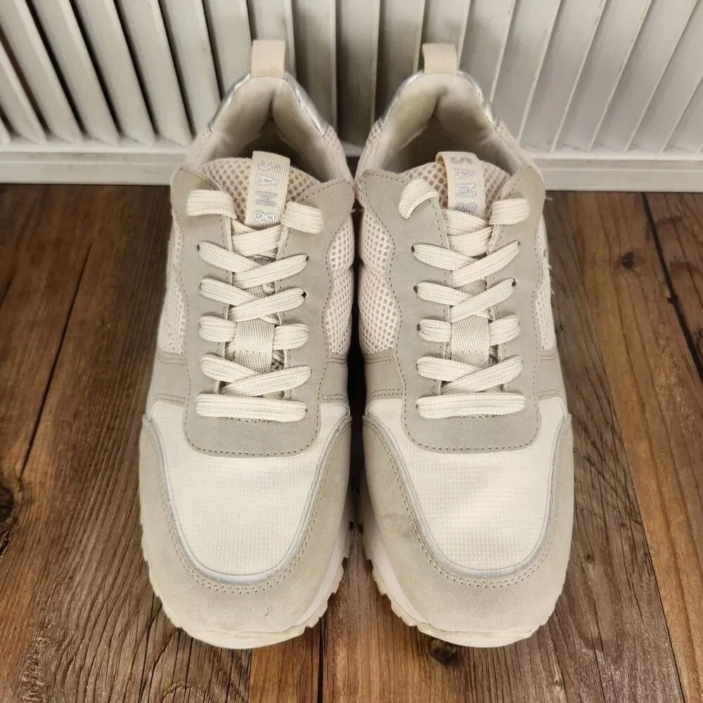 Sam & Libby Randal Lace Up Jogger Womens Size 7.5 M Gray Designer Sneakers Shoes